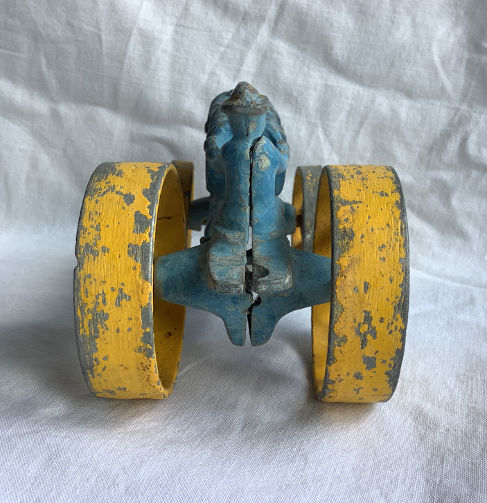 Vintage New Zealand metal tractor toy made by Fun Ho